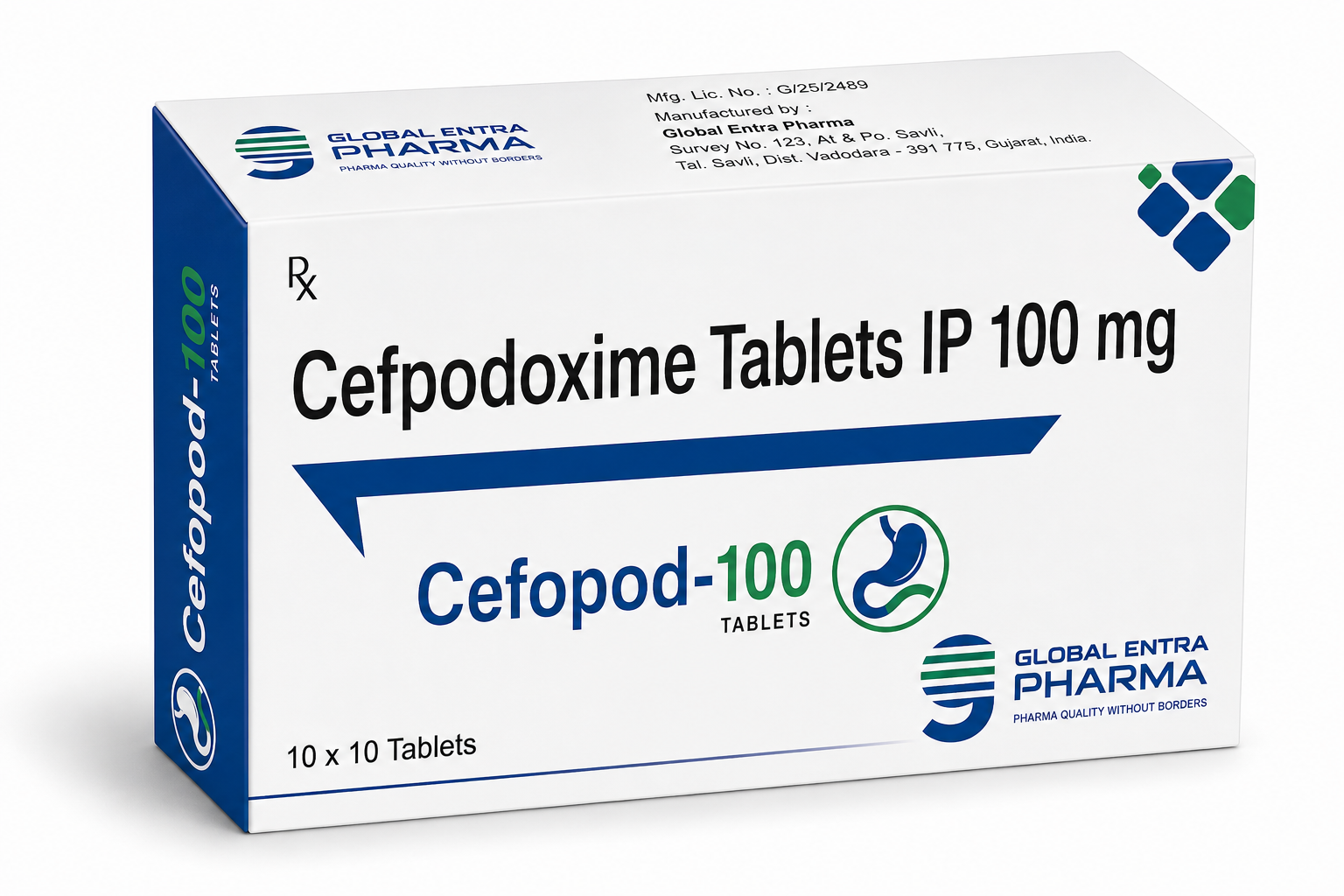 Cefpodoxime Tablets IP 100 mg Manufacturer in India